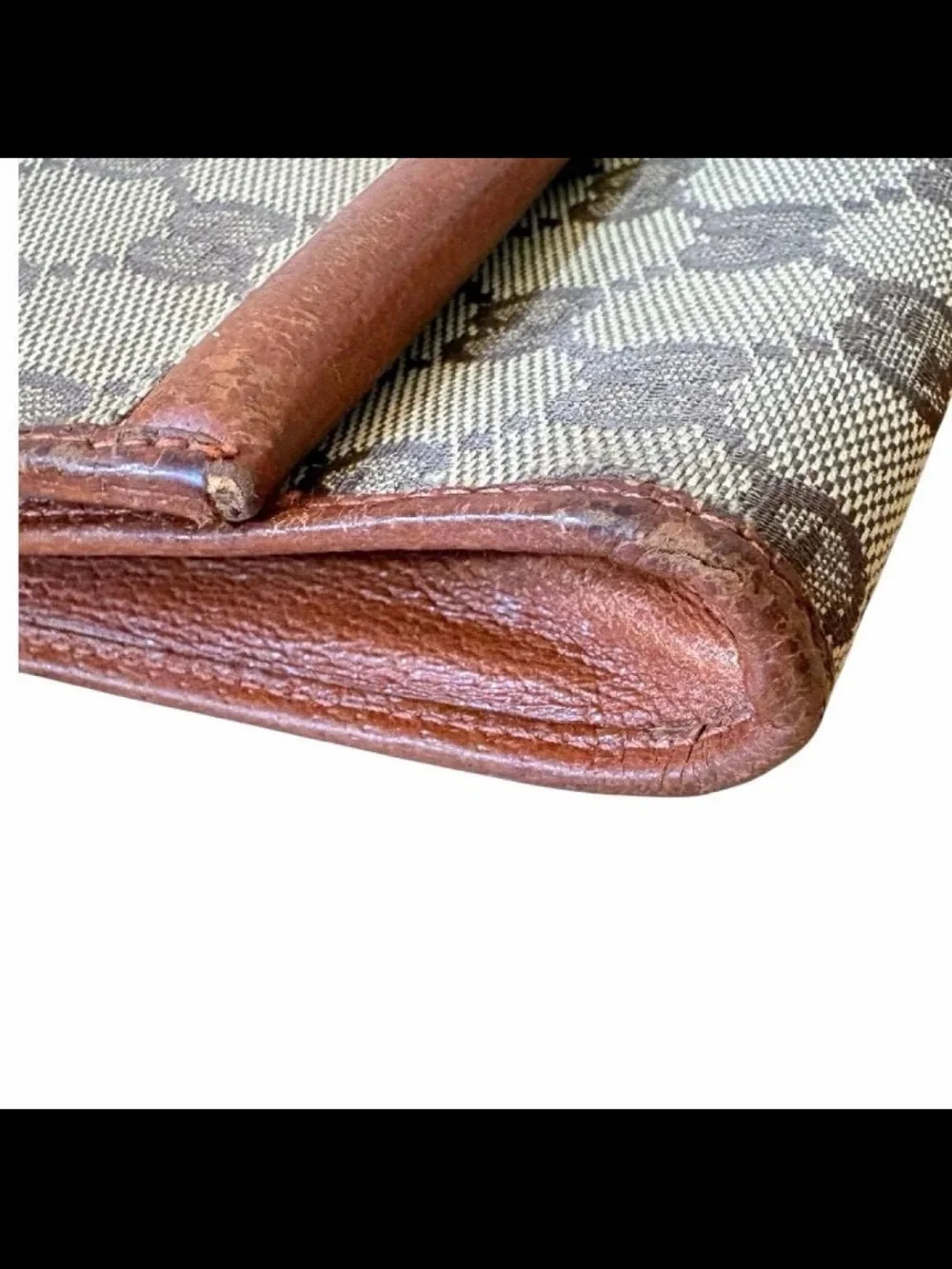 Gucci Beige Brown GG Bamboo Shoulder Bag